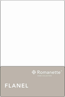 Flanellen Lakens Romanette Wit-200 x 260 cm - thumbnail