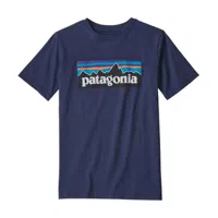 Patagonia P-6 Logo Organic Cotton casual t-shirt jongens - thumbnail