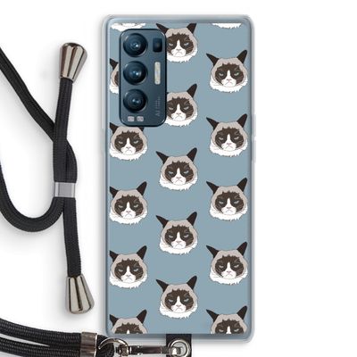 It's a Purrr Case: Oppo Find X3 Neo Transparant Hoesje met koord