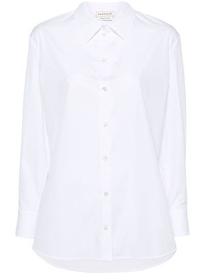 Alexander McQueen chemise en popeline de coton - Blanc