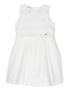 Liu Jo Kids robe sans manches à plaque logo - Blanc