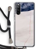 Stone White: Sony Sony Xperia 10 III Transparant Hoesje met koord