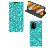 Xiaomi Mi 11i | Poco F3 | Bookcase | Cracks Blue