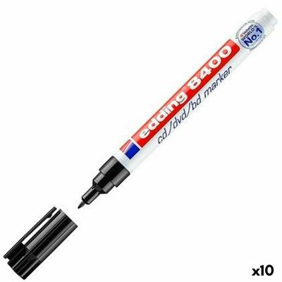Permanente markeerstift Edding 8400 Zwart (10 Stuks)