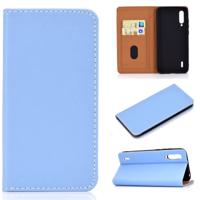 Voor Xiaomi mi CC9 effen kleur magnetische horizontale Flip lederen draagtas met kaartsleuf & houder (blauw)