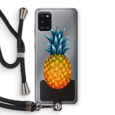 Grote ananas: Samsung Galaxy A31 Transparant Hoesje met koord