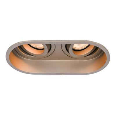 Artdelight Inbouwspot Rex 2 lichts ovaal champagne