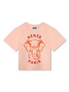 Kenzo Kids t-shirt en coton biologique à broderies - Rose