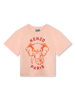 Kenzo Kids t-shirt en coton biologique à broderies - Rose