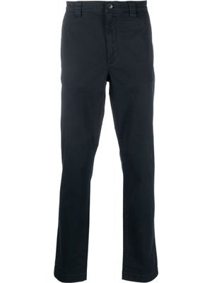Woolrich pantalon en coton à coupe droite - Bleu