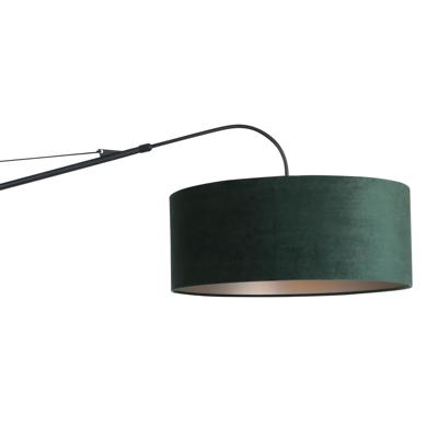 Steinhauer WandlampElegant Classy 50cm zwart met groen velourse kap - 8133ZW