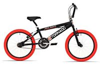 Royal Freestyle bmx 20" -bugatti - mat zwart met rode banden