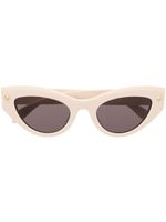 Alexander McQueen Eyewear lunettes de soleil à monture papillon - Blanc