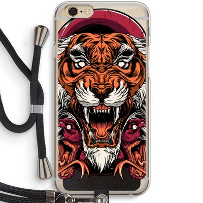 Tiger and Rattlesnakes: iPhone 6 / 6S Transparant Hoesje met koord