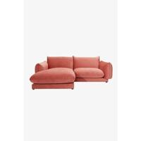 Sissy-Boy Countess 3-zits bank chaise longue links Dark pink