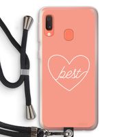 Best heart: Samsung Galaxy A20e Transparant Hoesje met koord