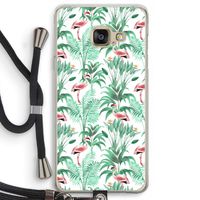 Flamingo bladeren: Samsung Galaxy A3 (2016) Transparant Hoesje met koord