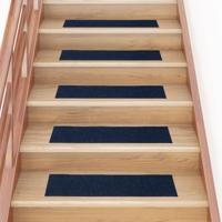 VidaXL Trapmatten zelfklevend 15 stuks 76x20 cm rechthoekig marineblauw
