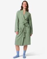 HEMA Damesbadjas katoen wafelstructuur groen (groen)