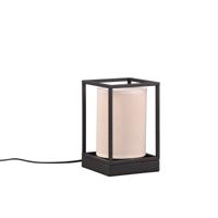 LED Tafellamp Vierkant - Mat Zwart Metaal - E27 Fitting - Tafelverlichting