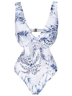 Lygia & Nanny maillot de bain à imprimé palmier - Bleu