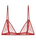 Kiki de Montparnasse soutien-gorge triangle à fleurs - Rouge