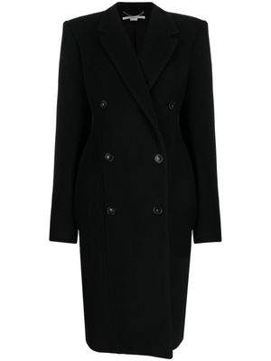 Stella McCartney manteau en laine à boutonnière croisée - Noir