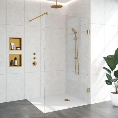 BRAUER Void inloopdouche helder glas 120x200 incl. glascoating PVD goud geborsteld GS-VOI1H120200GG