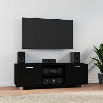Tv-meubel 120x40,5x35 cm bewerkt hout zwart