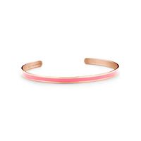 Key Moments 8KM B00544 Stalen Open Bangle One-size (60 x 50 x 4 mm) Roségoudkleurig / Roze - thumbnail