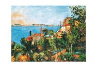 Kunstdruk Paul Cézanne - La Mer a l&apos;Estaque 30x30cm
