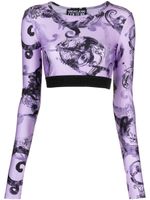 Versace Jeans Couture haut crop à imprimé baroque - Violet - thumbnail