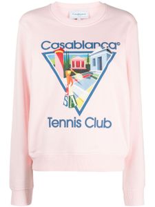 Casablanca sweat Tennis Club à imprimé graphique - Rose