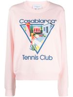 Casablanca sweat Tennis Club à imprimé graphique - Rose