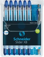 Schneider Slider Basic XB balpen, 6 + 1 gratis, blauw - thumbnail