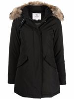 Woolrich parka à capuche bordée de fourrure - Noir - thumbnail