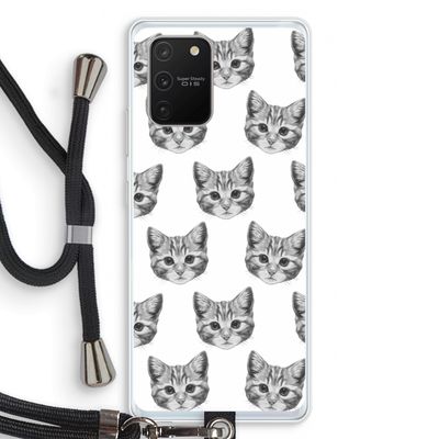 Kitten: Samsung Galaxy S10 Lite Transparant Hoesje met koord