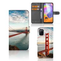 Samsung Galaxy A31 | Flip Cover | Golden Gate Bridge