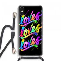 Loves: iPhone XS Max Transparant Hoesje met koord