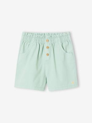 Gekleurde meisjesshort gemakkelijk aan te trekken groengrijs