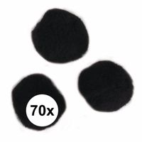 Hobby pompons 7 mm zwart   - - thumbnail