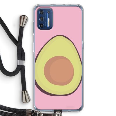 Avocado: Motorola Moto G9 Plus Transparant Hoesje met koord