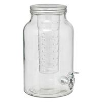 Secret de Gourmet Drankdispenser met infuser - 6.0 liter - glas - limonadetap - waterdispenser