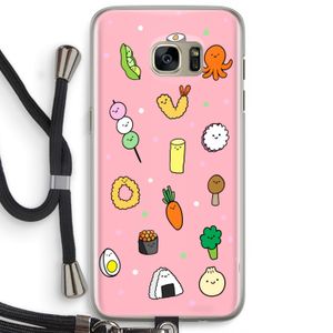 Happy bento friends: Samsung Galaxy S7 Edge Transparant Hoesje met koord