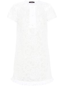 TWINSET robe courte à fleurs brodées - Blanc