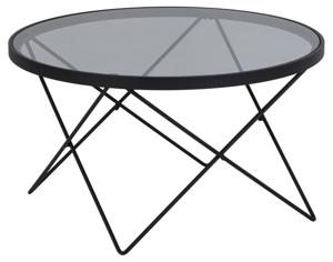 Salontafel Andreas Smoke Glas Ø80cm - Giga Living