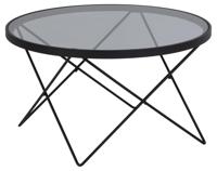 Salontafel Andreas Smoke Glas Ø80cm - Giga Living