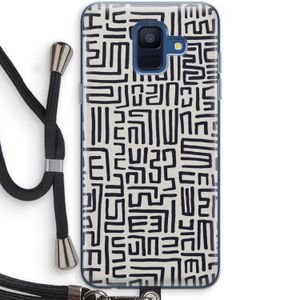 Moroccan Print: Samsung Galaxy A6 (2018) Transparant Hoesje met koord
