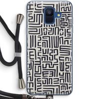 Moroccan Print: Samsung Galaxy A6 (2018) Transparant Hoesje met koord Moroccan Print: Samsung Galaxy A6 (2018) Transparant Hoesje met koord