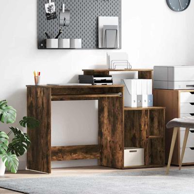 Bureau met Opbergruimte Gerookt eiken 120,5 x 44 x 88,5 cm